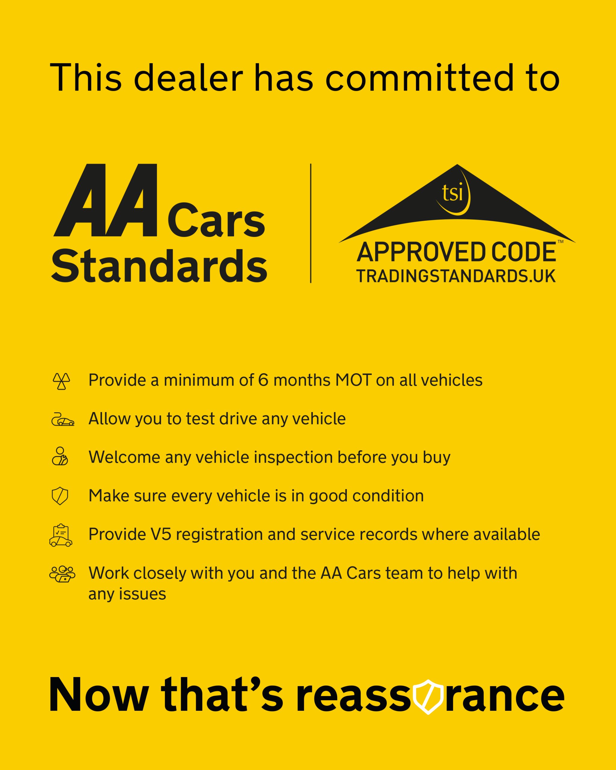 AA Cars Standards Safe Cars